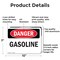 Signmission Gasoline Danger Sign, Aluminum, 10in W x 7in L, 2PK OS-2PACK-DS-A-710-L-2399 - alternate 3